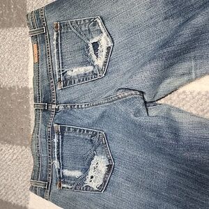 Low Rise Boot Cut Jeans by Plastics by Gly